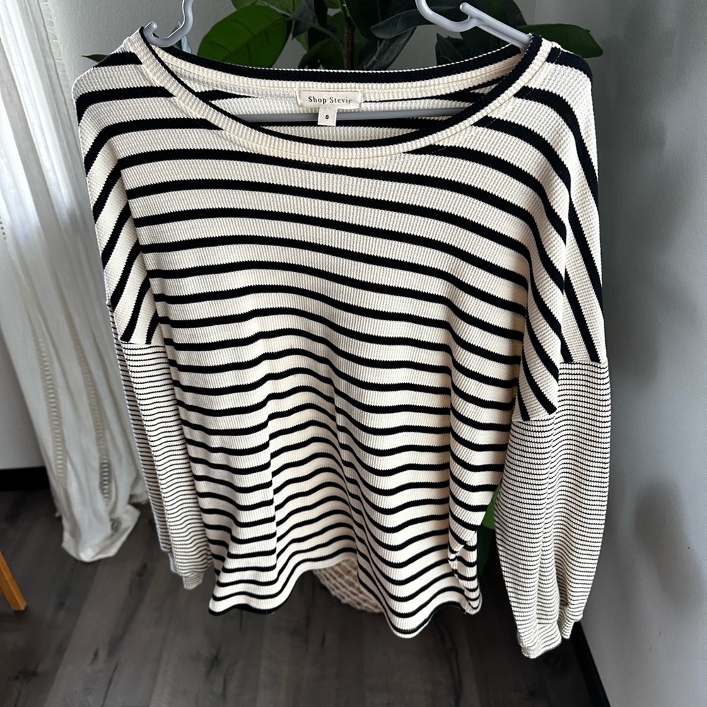 Shop Stevie oversized stripped top